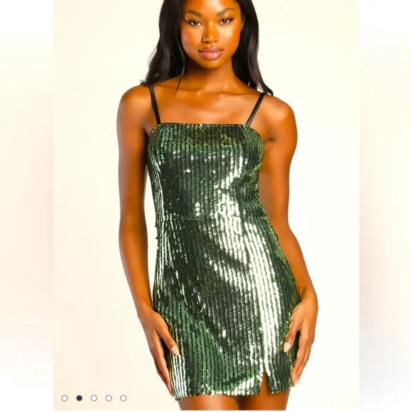 Lulus NWT Hit The Dance Floor Body Con Sequin Sleeveless Mini Dress πππ - Picture 1 of 17